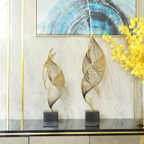 Eurostyle home Ornament Pendulum with Xuanguan TV Cabinet Wine Cabinet Metal Creative Light Extravagant Furnishing Nordic-Like Inter-Board Decoration