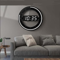 ins minimalist clock living room hanging clock silent creative digital clock electronic bell led clock brief hanging clock night light