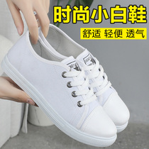 Small White Shoes Woman 100 Hitch Student College Wind 2019 Qiushi Net Red bursting Flat Bottom Original Juku 100 Hitchhiking Korean Edition Campus