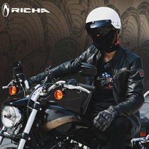 Rhia motorcycle riding suit top layer calfskin leather leather jacket built-in protective gear warm inner liner three-season leather jacket