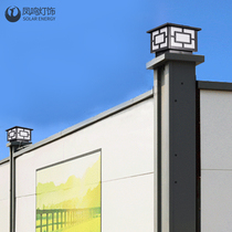 Fengming road engineering fence site Solar Pillar lamp plastic column lamp outdoor waterproof landscape lamp