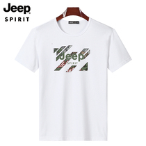 JEEP Official JEEP short sleeve T-shirt mens tide loose size Leisure outdoor sports shirt shirt top men