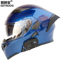 Bluetooth Helmet Face Helmet Battery Car Electric Vehicle Helmet Motorcycle Men's and Women's Full Helmet Summer Safety Hat Double Lens