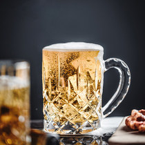 New transparent glass with a cup of beer cup tea cold drink cup large beer cup home heat-resistant coffee cup