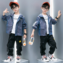 Boys autumn suit 2021 new foreign style handsome childrens spring and autumn coat primary school jacket