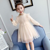 Fashion girls dress for dress and autumn clothing 2021 new foreign air children princess dresses Korean version of autumn and winter clothing nepotism dress