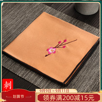 Tea towel absorbent thickened tea mat tea table rag kung fu tea special towel tea table tea set accessories cotton linen cloth
