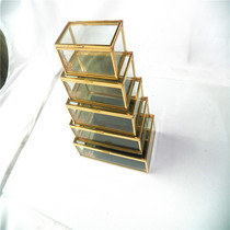 European-style simple transparent glass jewelry box Desktop cosmetics storage box Counter display box Wedding gift box