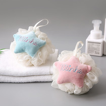 Five-star home Bath flower bath ball large adult bath bath bath bath towel set long rubbed mud bath artifact