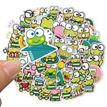 50 animated Kero Kero Kero Keroppi Graffiti Sticker Cute Little Frog Suitcase Waterproof Sticker
