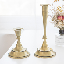 Manyue light luxury palace style metal Candlestick home romantic candlelight dinner aromatherapy ornaments home Candlestick