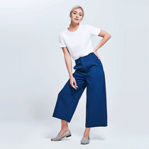 NOME home womens classic retro simple wide leg pants high waist thin profile simple loose trousers women