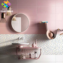 Nordic color Macaron glazed tiles Bathroom wall tiles Kitchen tiles Bathroom color tiles 200600