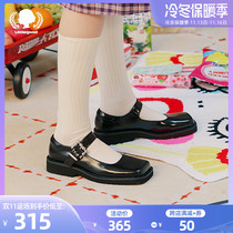 littlegood new Japanese Mary Jane shoes womens spring flat jk uniform shoes retro small single shoes college style