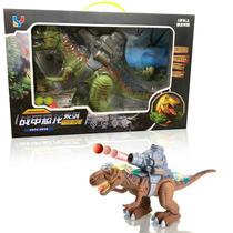 Can launch bullets electric sound and light war armor dinosaur 6632 electric dinosaur Music light educational toys for children