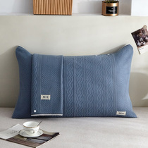 Cotton pillow towel a pair of cotton yarn cloth pillow headscarf European high-grade half-wrapped snap fixed non-slip adult pillowcase