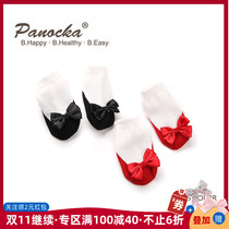 Spring and autumn winter cotton newborn socks 0-3-6-12 months bow female baby boneless baby socks 1-2 years old