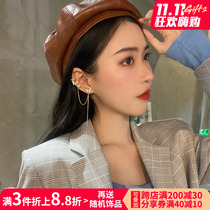 2022 new trendy butterfly earrings female net celebrity ear clips niche design ear bone clip earrings high-end ear studs