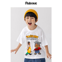 big boys short sleeve t shirt summer children's cartoon sweatshirt Korean style half sleeve boys summer tops cool gas shirt trendy