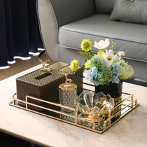 Light luxury style drawing paper box home creative living room paper box coffee table multi-function remote control storage tissue box set