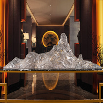 Long Mountain Abstract Sculpture Resin Genguan Lobby Hotel Book Room Sample Room Tea Gallery Aisle Restaurant New Chinese Pendulum