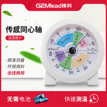 Hazelli household indoor temperature and humidity meter high precision baby room temperature and humidity meter wall with bracket without battery