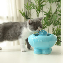 Kitty water dispenser Automatic circular ceramic Pets water dispenser The water feeder cat uses the water drinker to water the water theiner