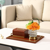 Light Extravagant Nordic Tissue Box Upscale Living-room Tea Table Containing Tray Suit Creative Leather Soft Dress Matching Adornment