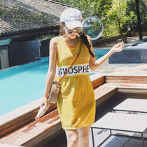 Sports swimsuit womens three-piece set medium-long girl split conservative student hot spring belly flat pants thin suit