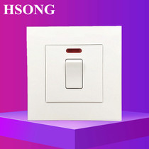 Foreign Trade 20A High Power Current Switch Panel With Indicator Light Air Conditioning Water Heater Qu Frame Double Open Double Break Switch