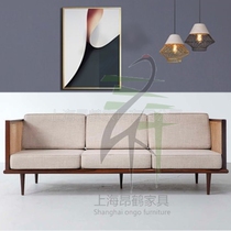 Southeast Asian Living room choreography furniture New Chinese retro style made of old double trio solid wood Teng back cloth art soft bag sofa chair