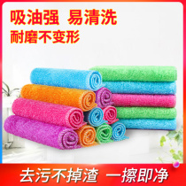 Bamboo fiber not easily stained with oil dishcloth Housekeeping clean cloth Home Kitchen Supplies Go to oil dishcloth Absorbent Rag
