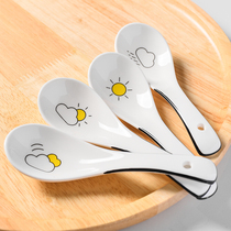 Nordic creative hipster ceramic household spoon small spoon rice spoon porridge spoon