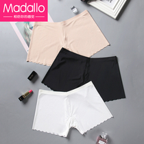 Modal seamless underwear women's ice silk pure cotton boxer square safety pants women's anti-shine black white