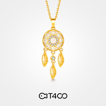 T400 dream catcher necklace female 2021 New golden necklace niche design sense birthday gift to girlfriend