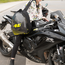 Moto Locomotive Harley Kawasaki Knight Carbon Fiber Riding Personality Retro hard case Waterproof Reflective Helmet Backpack