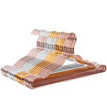Aluminum alloy hangers thickened and thickened coats wide shoulders non-slip clothing hanging space metal clothes hanging household