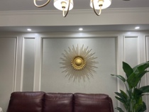 Light luxury wall hanging wall decoration American sun flower metal wrought iron wall decoration Living room dining room background wall wall decoration pendant