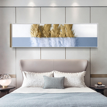 Modern light luxury bedroom bedside decorative painting golden atmosphere abstract horizontal hanging painting living room sofa background wall mural