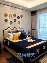 Villa model room) home furnishing) nine-piece bedding set boys room