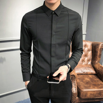 Rich bird mens shirt mens long sleeve trend slim spring and autumn clothes new casual Korean fashion wild coat men