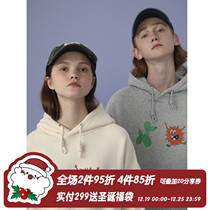 square houlest early spring sweatshirt women thin velvet cotton 2021 New coat loose Korean hooded top