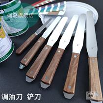 Stainless steel oil adjustment knife Ink adjustment knife toning oil painting scraper Solder paste tin paste scraper Paint coating ink mixing knife