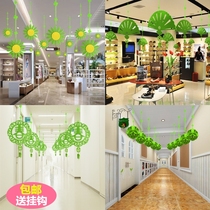 Kindergarten plant corner layout material Pastoral wind ring spring shopping mall shop ceiling decoration Corridor hanging decoration teaching