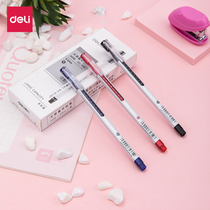 Derri a426 gel pen large capacity full needle tube 0 5mm water-based ballpoint pen office Red and Blue Black Signature Pen