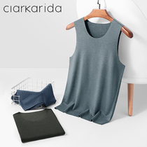 Clarkarida warm vest men plus velvet plus thick de velvet heat underlay without marks underwear cold protection wearing vest