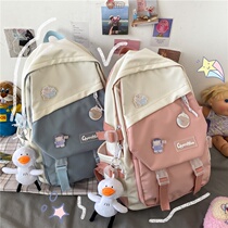 School bag female ins wind Korean version of high school college students Forest department joker back bag Japanese color small fresh shoulder bag tide