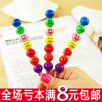 Wholesale ice sugar gourd 7-color crayon pencil stationery kindergarten prize elementary school children's gift for school supplies