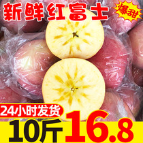 Apple 10kg of fruit fresh season whole box of red Fuji ugly Apple 5 crystal sugar heart wholesale seasonal crisp sweet