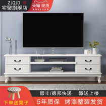 Nordic Solid Wood TV Cabinet tea table Composition Living room Small family Type Home modern minimalist Cabinet Simple TV enclosure